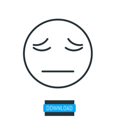 Sad emoji icon, vector