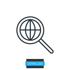 Search globe icon, vector