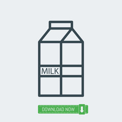 Milk icon, vector