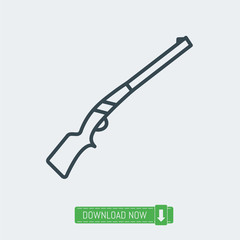Rifle icon, vector