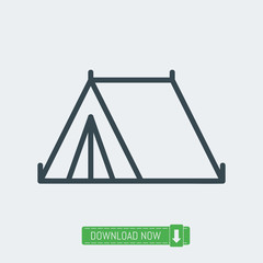 Tent icon, vector