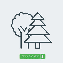 Forest icon, vector