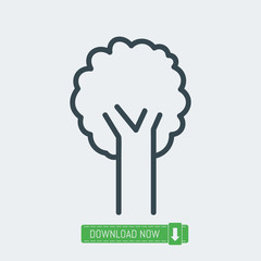 Tree icon, vector