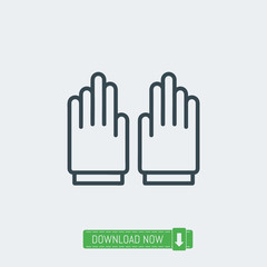 Gloves icon, vector