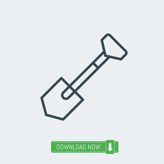 Shovel icon, vector