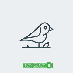 Sparrow icon, vector