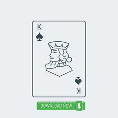 Playing card icon, vector