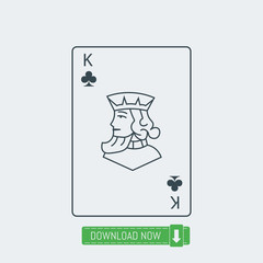 Playing card icon, vector