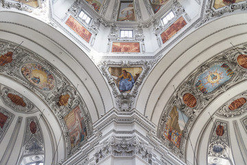 Obraz premium Valted ceiling of a german church