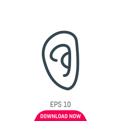 Ear icon, vector