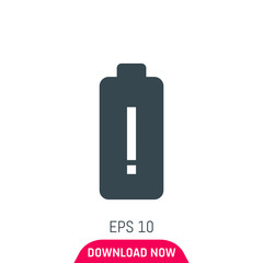 Low battery icon, vector