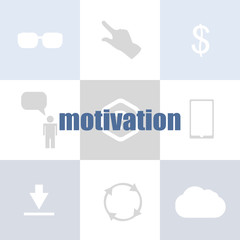 Fototapeta premium text motivation. Business concept . Infographic of technology or education process