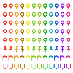 Map pin vector icon set.