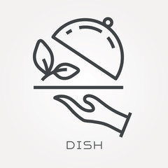 Line icon dish