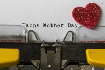 Typewriter; Happy Mothers Day