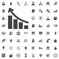 Infographic. Chart icon. Growing graph simbol.