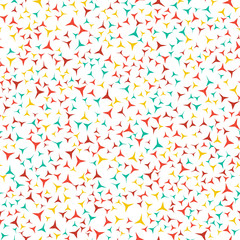Mosaic pattern with multicolor propellers. Seamless vector background
