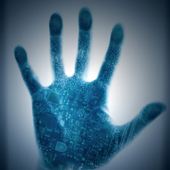 Circuit technology human hands