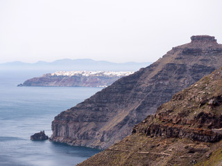 beautiful view of Santorini island