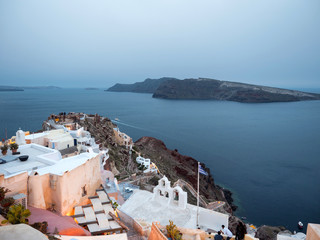 View of Oia in Santorini island