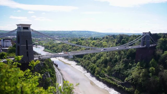 Clifton Suspension Bridge over River Avon, Bristol City Scenic UK
