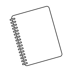 notebook icon over white background. vector illustration