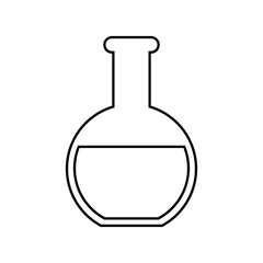 chemical flask icon over white background. vector illustration