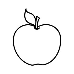 apple fruit icon over white background. vector illustration
