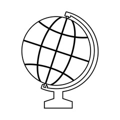 geography tool icon over white background. vector illustration