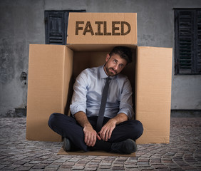 Failed businessman on the street