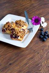 Fresh Blueberries and Cream Cakes