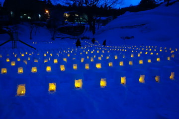 宮城　青根温泉　雪あかり