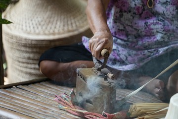 Old antique irons shot form different angles