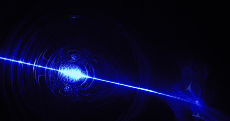 Blue Abstract Lines Curves Particles Background