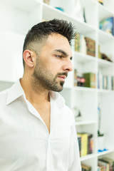 Obraz premium Young confident man at home