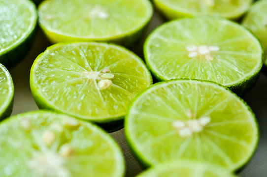 limes Backgrounds, Close up shot, fruit macro photography