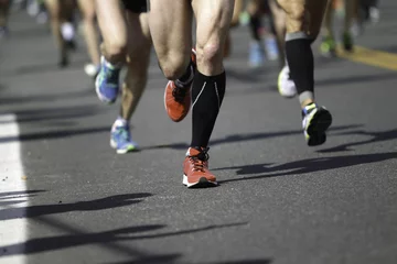 Gordijnen Disabled Marathon Runner © flysnow