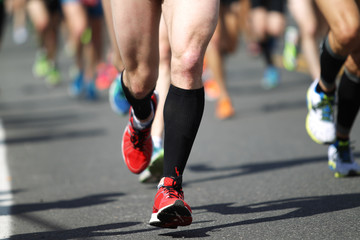Fototapeta premium Niepełnosprawny maratończyk