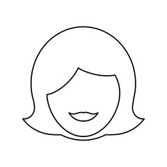 Women head silhouette icon vector illustration graphic design