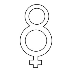 Female gender symbol icon vector illustration graphic design
