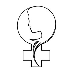 Female gender symbol icon vector illustration graphic design