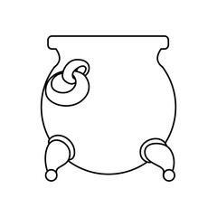 Gold pot isolated icon vector illustration graphic design