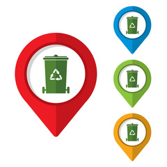 trash can pin for map