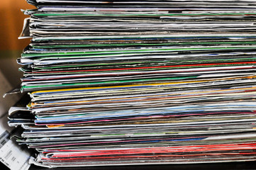 billing paper on the table to use in recycle