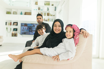 Arabic family at home