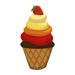 Delicious ice cream icon vector illustration graphic design