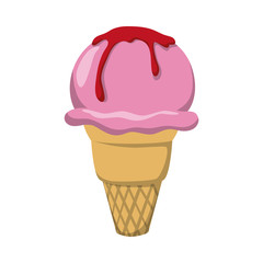 Delicious ice cream icon vector illustration graphic design