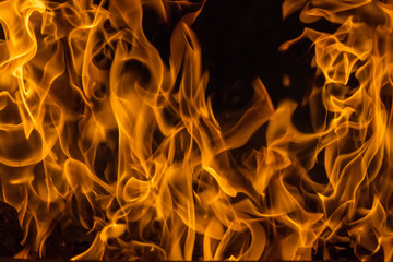 Blazing fire flame background and textured