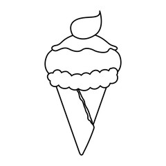 Delicious ice cream icon vector illustration graphic design