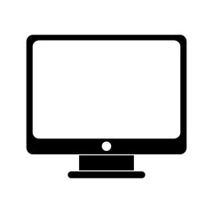 desk computer icon image vector illustration design  inverted black and white